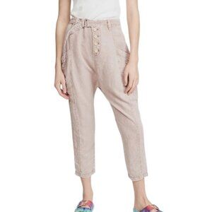 Free People Desert Daze mauve harem pants with belt size 6